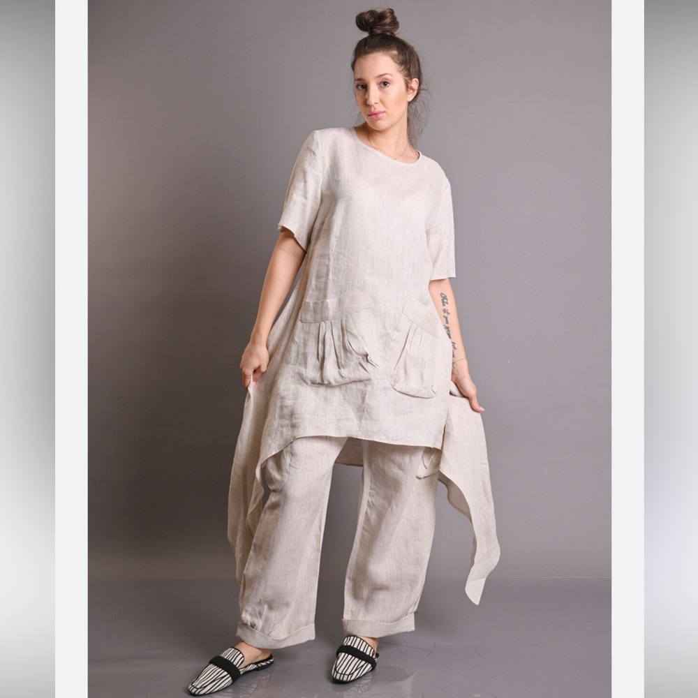 Gaby ga Women's Beige Linen